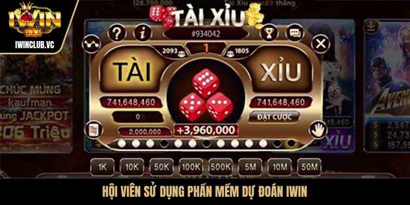 Hội viên sử dụng phần mềm dự đoán iWin